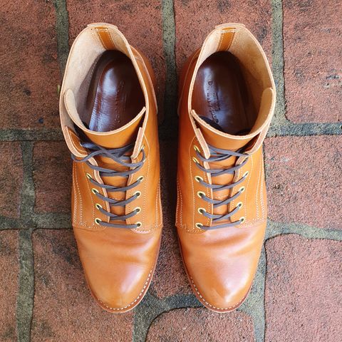 Jack & White Brothers Letterman ZERO in Light Brown Oil Wax Steerhide