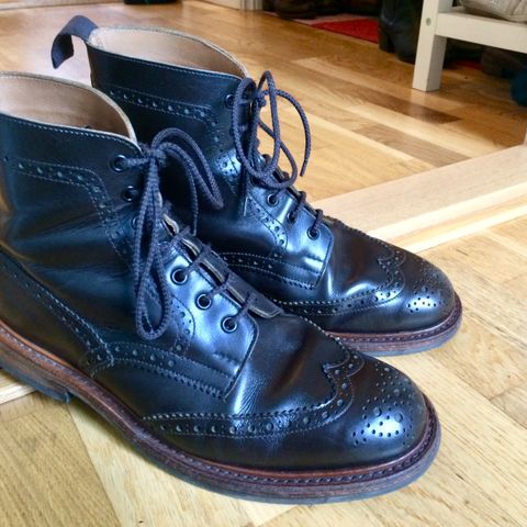 View photo of Tricker's Stow Country Boot in Cafe Burnished Calf