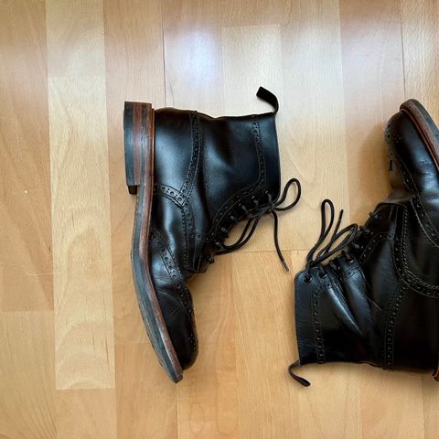 View photo of Tricker's Stow Country Boot in Cafe Burnished Calf