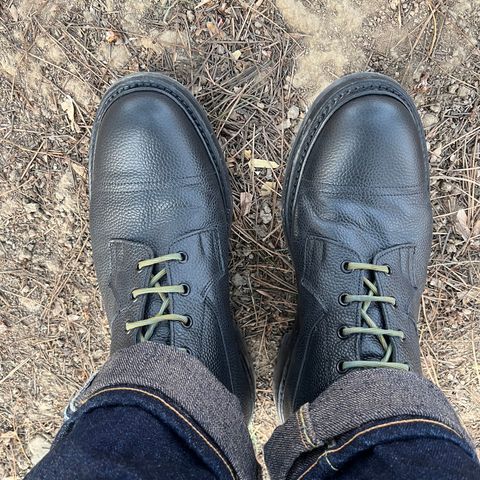 Tricker's Grassmere Country Boot in Black Scotch Grain