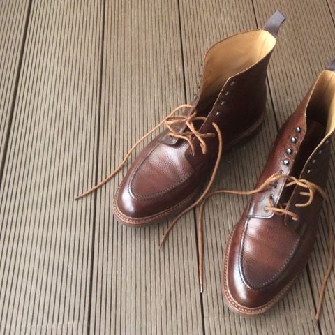 View photo of Crockett & Jones Galway 2 in Dark Brown Scotch Grain