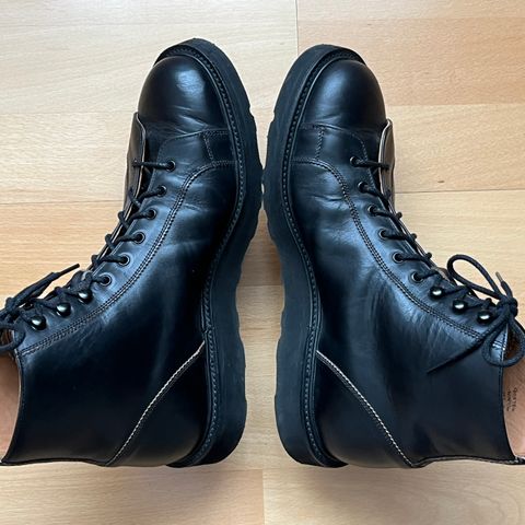 View photo of Tricker's Ethan Monkey Boot in Horween Black Chromexcel