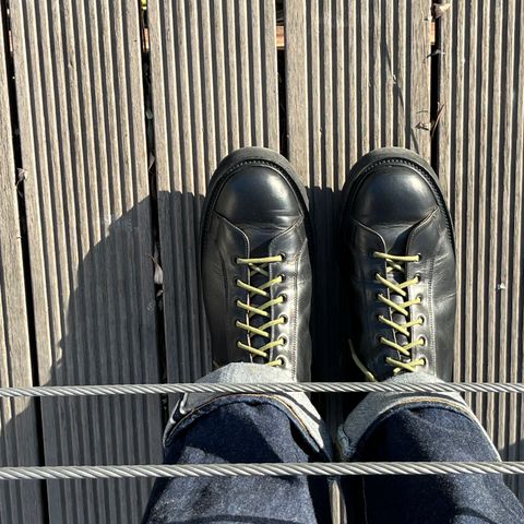 View photo of Tricker's Ethan Monkey Boot in Horween Black Chromexcel