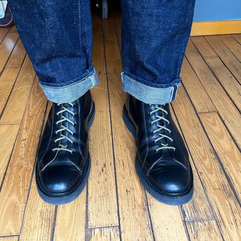 Tricker's Ethan Monkey Boot in Horween Black Chromexcel