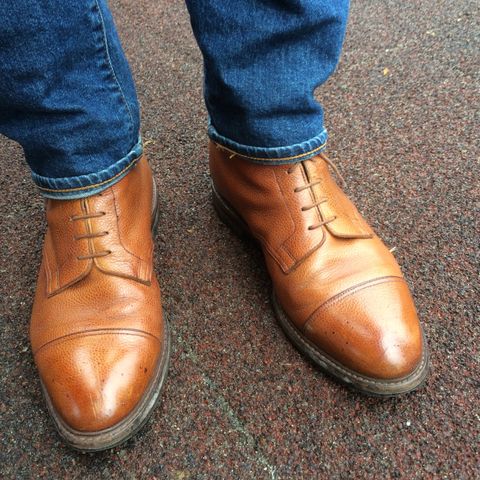 View photo of Crockett & Jones Coniston in Tan Scotch Grain