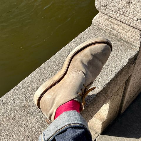 Tricker's Mike Chukka Boot in C.F. Stead Peanut Kudu Reverse