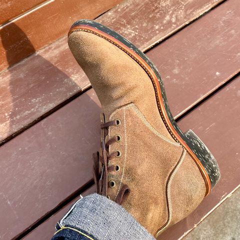 View photo of Briselblack The Hawk in Horween Natural Chromexcel Roughout