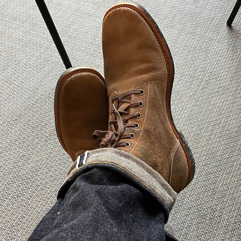 View photo of Briselblack The Hawk in Horween Natural Chromexcel Roughout