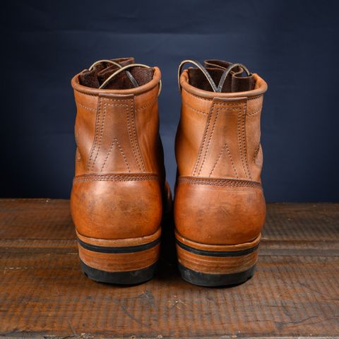 View photo of Frank's Boots Wilshire in J&FJ Baker Natural Oak Bark Tanned Harness