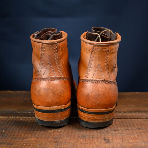 View photo of Frank's Boots Wilshire in J&FJ Baker Natural Oak Bark Tanned Harness