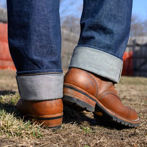 View photo of Frank's Boots Wilshire in J&FJ Baker Natural Oak Bark Tanned Harness