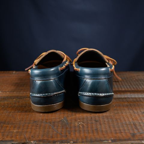 View photo of Oak Street Bootmakers Camp Moc in Horween Navy Chromexcel