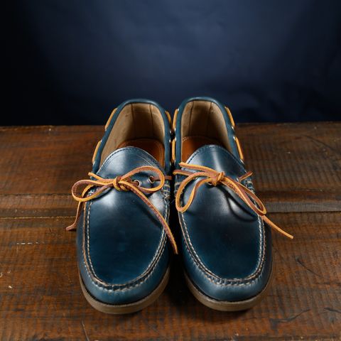 View photo of Oak Street Bootmakers Camp Moc in Horween Navy Chromexcel