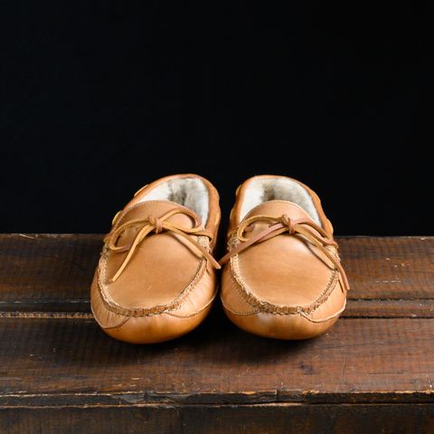 View photo of Oak Street Bootmakers Shearling House Moc in Horween Natural Chromexcel