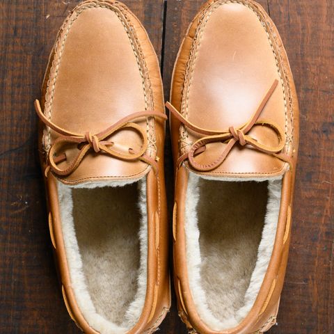 Oak Street Bootmakers Shearling House Moc in Horween Natural Chromexcel