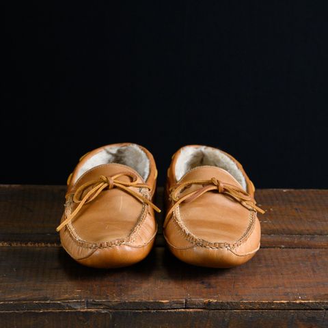 View photo of Oak Street Bootmakers Shearling House Moc in Horween Natural Chromexcel