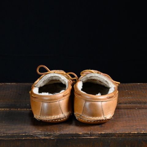 View photo of Oak Street Bootmakers Shearling House Moc in Horween Natural Chromexcel