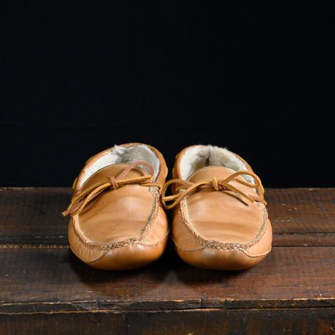 View photo of Oak Street Bootmakers Shearling House Moc in Horween Natural Chromexcel