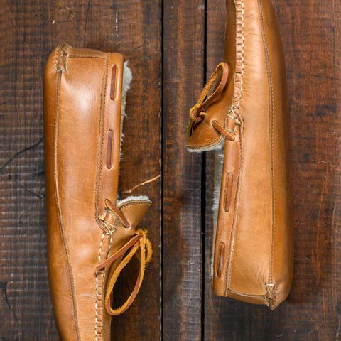 Oak Street Bootmakers Shearling House Moc in Horween Natural Chromexcel