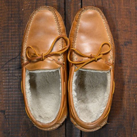 Oak Street Bootmakers Shearling House Moc in Horween Natural Chromexcel