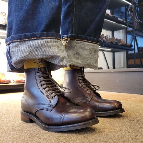 Search result thumbnail of Cheaney Jess Capped Derby Boot in Horween Chicago Tan Chromexcel