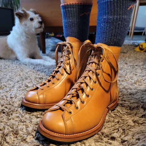 Flame Panda Monkey Boot in Maryam Natural Horsebutt