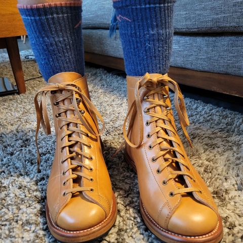 Flame Panda Monkey Boot in Maryam Natural Horsebutt