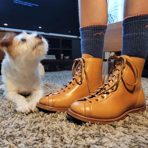 Flame Panda Monkey Boot in Maryam Natural Horsebutt