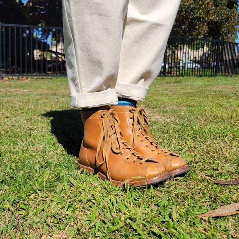 Flame Panda Monkey Boot in Maryam Natural Horsebutt