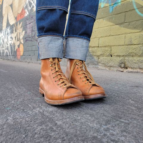 Flame Panda Monkey Boot in Maryam Natural Horsebutt