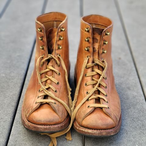 Flame Panda Monkey Boot in Maryam Natural Horsebutt