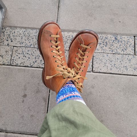 Flame Panda Monkey Boot in Maryam Natural Horsebutt