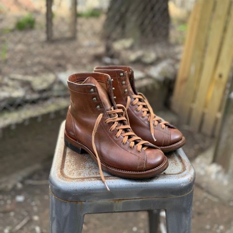 Flame Panda Monkey Boot in Maryam Natural Horsebutt