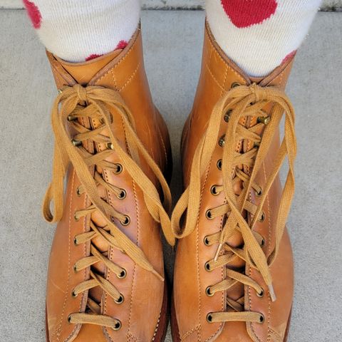 Flame Panda Monkey Boot in Maryam Natural Horsebutt