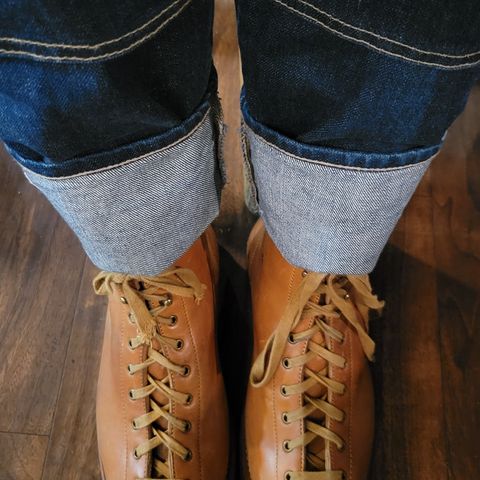 Flame Panda Monkey Boot in Maryam Natural Horsebutt