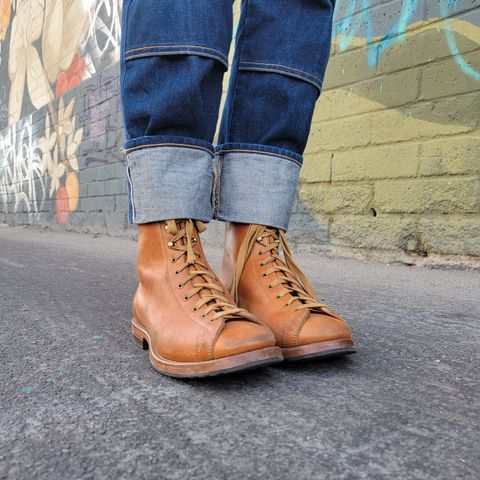 Flame Panda Monkey Boot in Maryam Natural Horsebutt