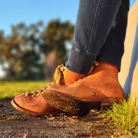 Flame Panda Monkey Boot in Maryam Natural Horsebutt