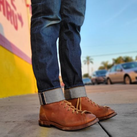 Flame Panda Monkey Boot in Maryam Natural Horsebutt