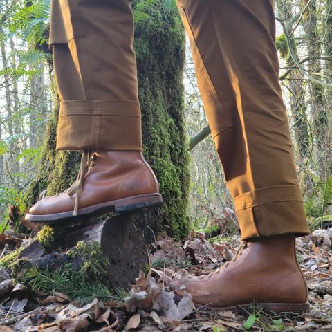 Flame Panda Monkey Boot in Maryam Natural Horsebutt