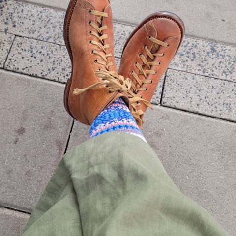 Flame Panda Monkey Boot in Maryam Natural Horsebutt