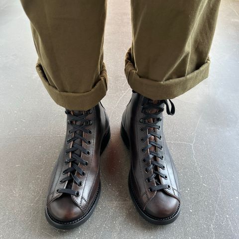 Flame Panda Monkey Boot in Maryam Natural Horsebutt