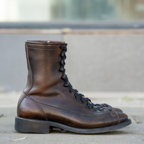 Flame Panda Monkey Boot in Maryam Natural Horsebutt