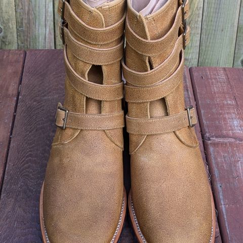 Briselblack The Hanker Tanker Boots in Indonesian Honey Waxed Flesh