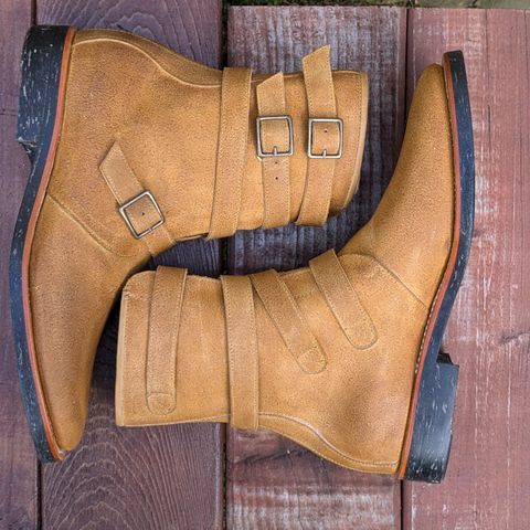 Briselblack The Hanker Tanker Boots in Indonesian Honey Waxed Flesh