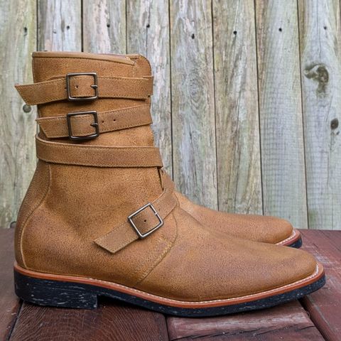 Briselblack The Hanker Tanker Boots in Indonesian Honey Waxed Flesh