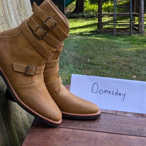 Briselblack The Hanker Tanker Boots in Indonesian Honey Waxed Flesh