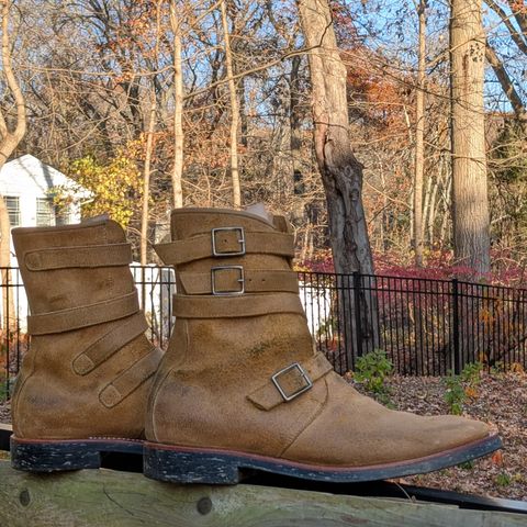 Briselblack The Hanker Tanker Boots in Indonesian Honey Waxed Flesh