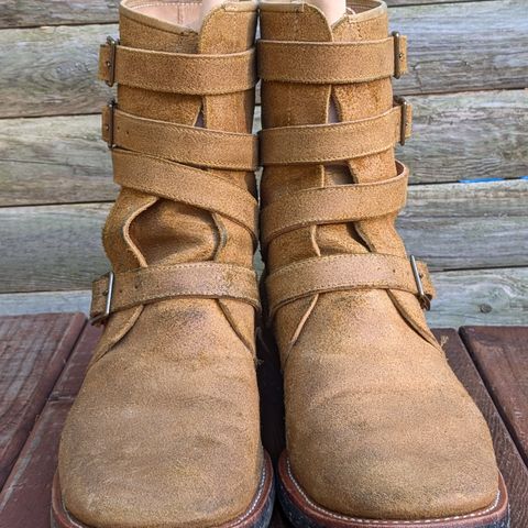 Briselblack The Hanker Tanker Boots in Indonesian Honey Waxed Flesh