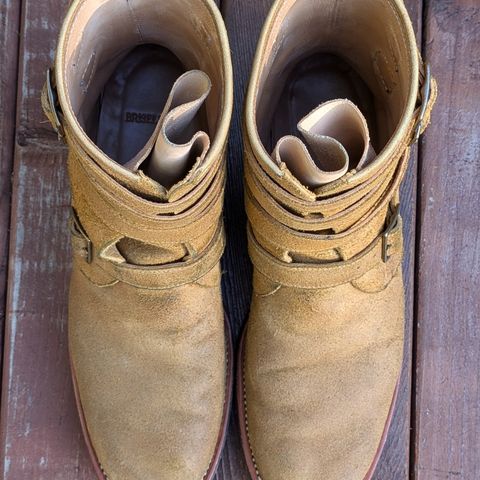 Briselblack The Hanker Tanker Boots in Indonesian Honey Waxed Flesh