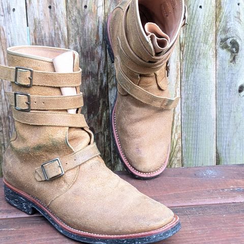 Briselblack The Hanker Tanker Boots in Indonesian Honey Waxed Flesh